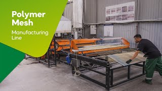 Production line for manufacturing of fiberglass masonry mesh with a rebar