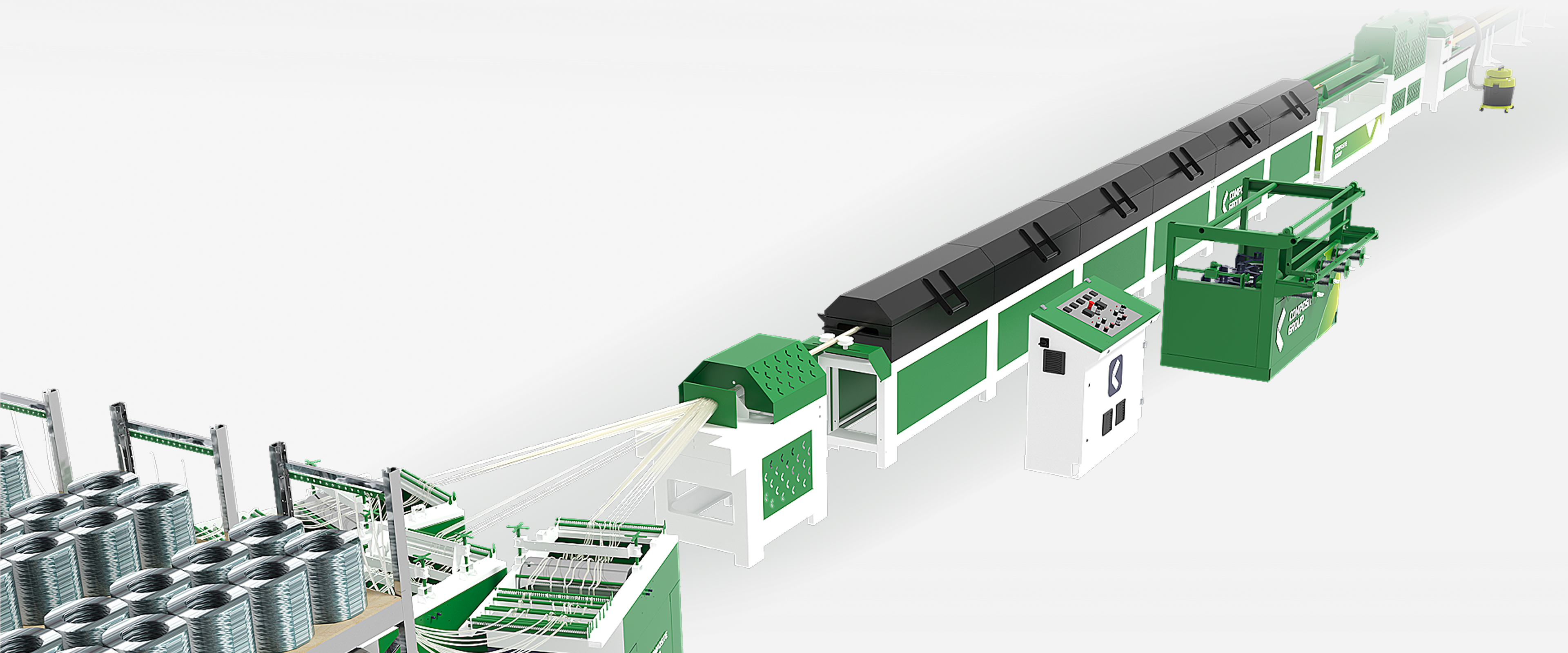 CG-1 Manufacturing line for the production of fiber-reinforced polymer rebar