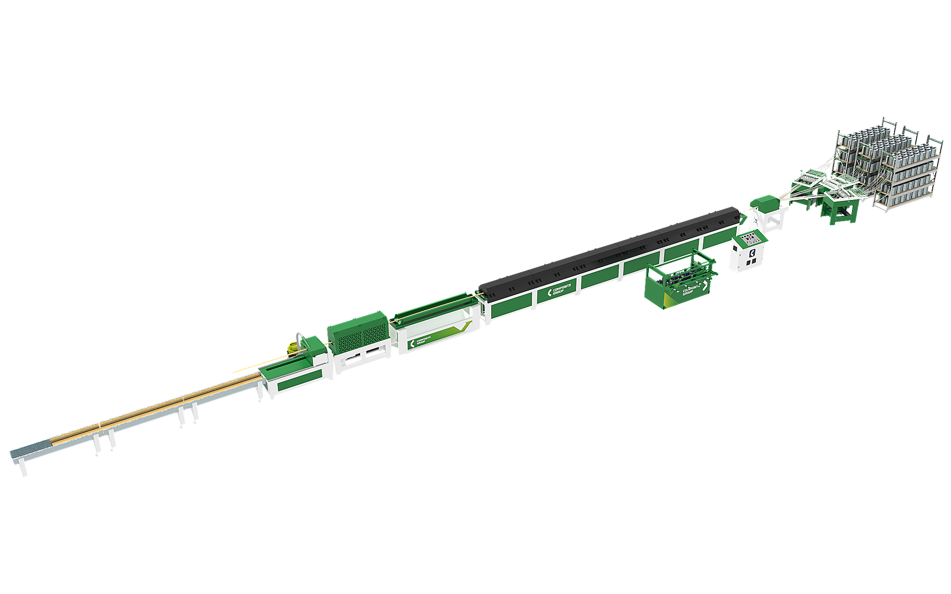 CG-1 Manufacturing line for the production of fiber-reinforced polymer rebar